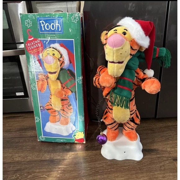 Telco Disney Other - Disney Telco Motion-ette Winnie The Pooh (Tigger) Christmas Animated Display🍯🎄